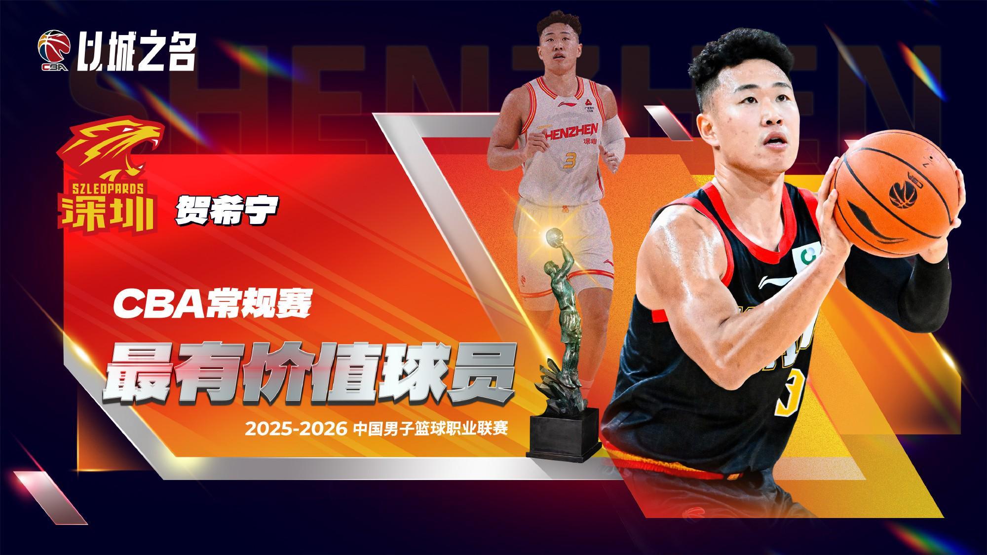 开云体育中国-官方：贺希宁当选本赛季CBA常规赛MVP